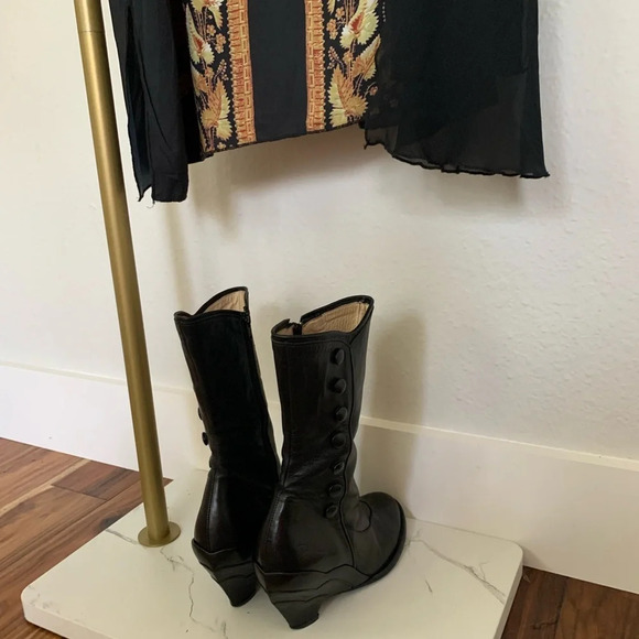 Vicky & Lucas V-Neck Loose Fit Maxi Dress Asymmetrical Sheer Hemline Pockets - Picture 10 of 14